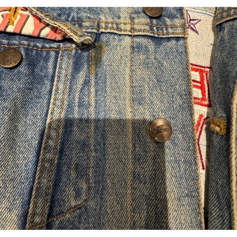 Planet Hollywood Denim Jacket Sz M - Picture 6 of 11